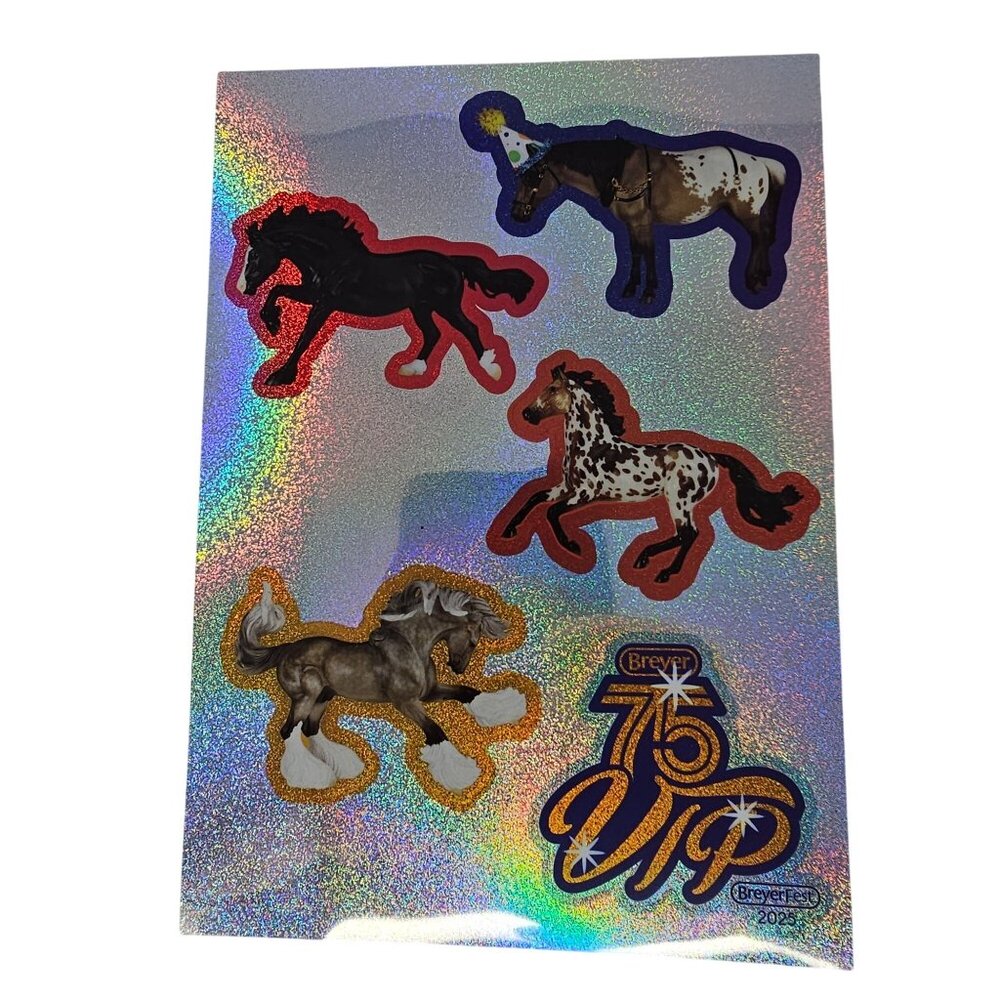 Breyerfest 2025 VIP Sticker Set Glittery Featuring Breyer Horse Models NEW